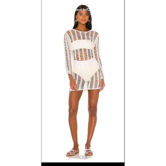 SUPERDOWN Swim Long Sleeve Knit Cover Up Dress size SMALL NEW - Picture 2 of 3